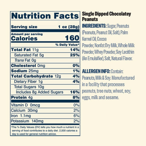 Single Dipped Chocolatey Peanuts