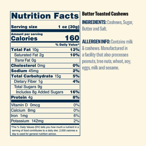 Butter Toasted Cashews