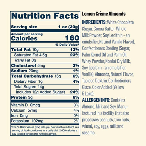 Lemon Creme Almonds